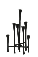 CANDLE HOLDER 7 ARM BLACK    - CANDLE HOLDERS, CANDLES
